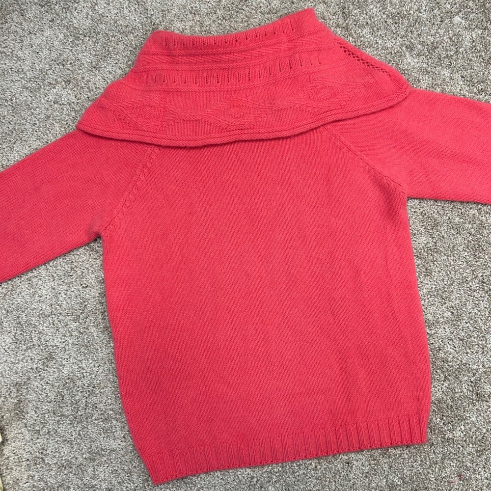 Harley Of Scotland Cowl‎ Neck Merino Wool Angora Sweater Women Size Medium Soft